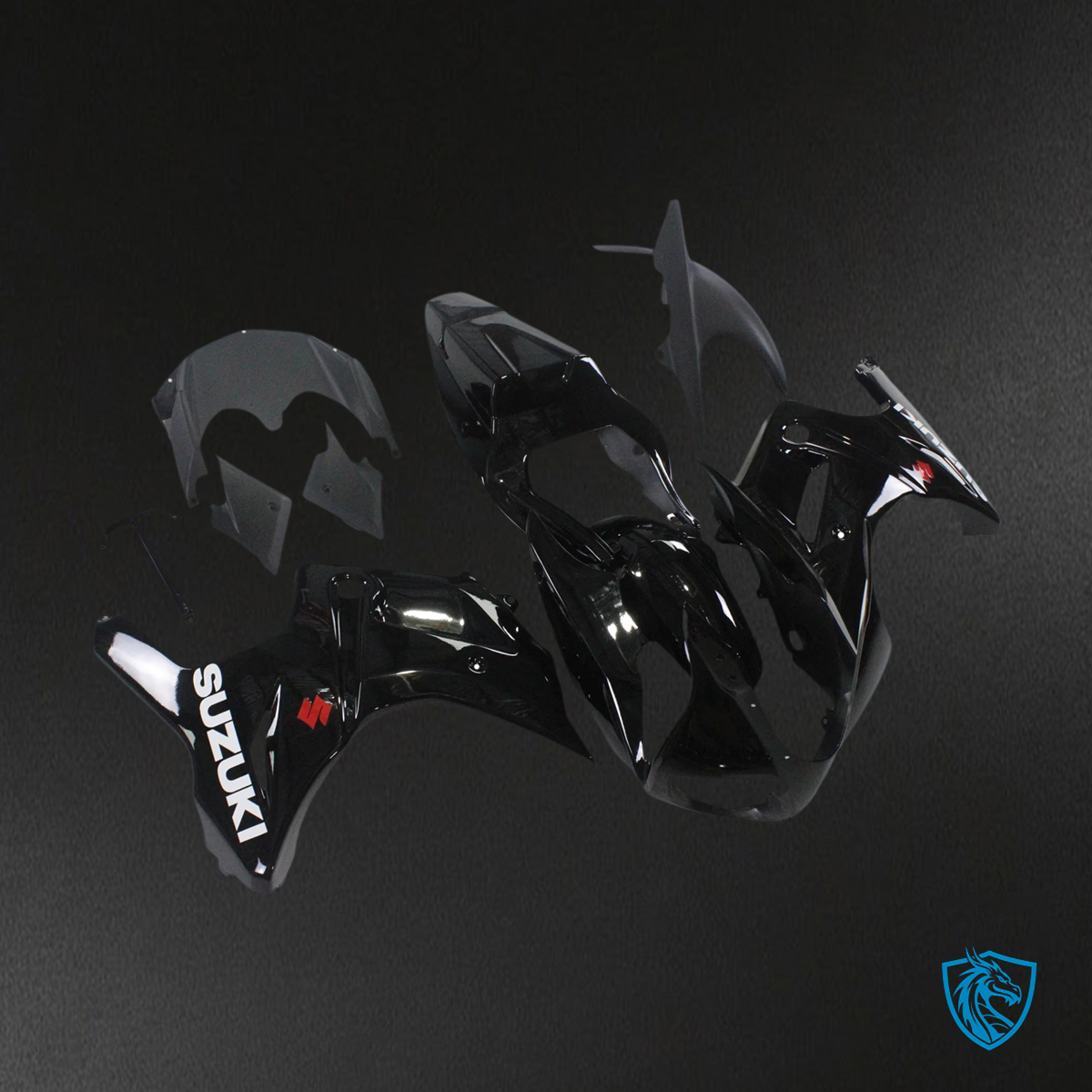 Suzuki SV650 (2003-2013) Glossy Black - Fairing Kit