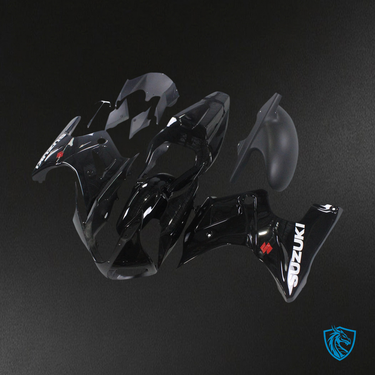 Suzuki SV650 (2003-2013) Glossy Black - Fairing Kit