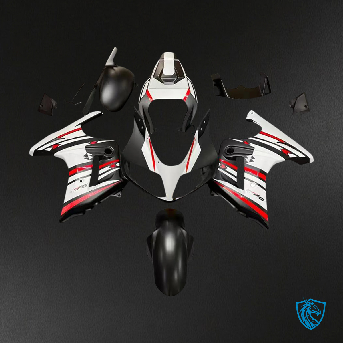 Suzuki SV650 (2003-2013) White & Black -  Fairing Kit
