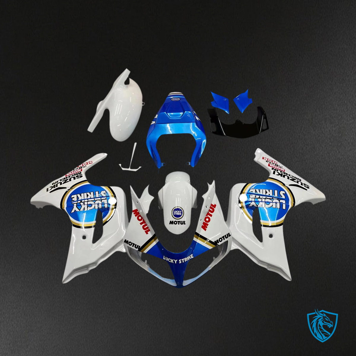 Suzuki SV650 (2003-2013) White & Blue - Fairing Kit