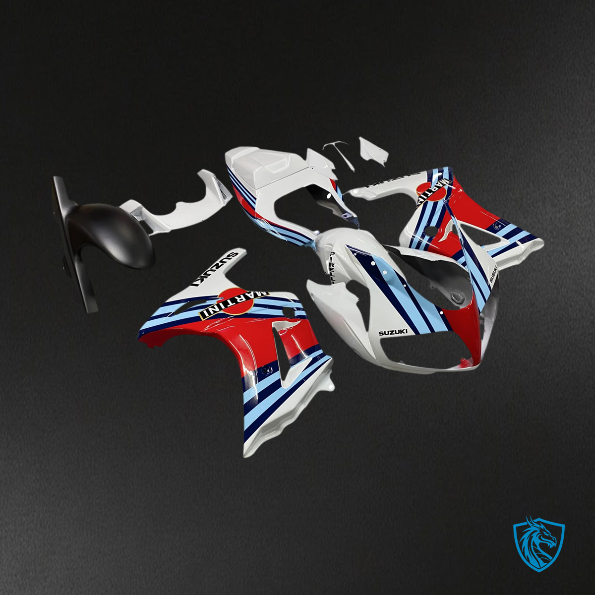 Suzuki SV650 (2003-2013) White & Red - Fairing Kit