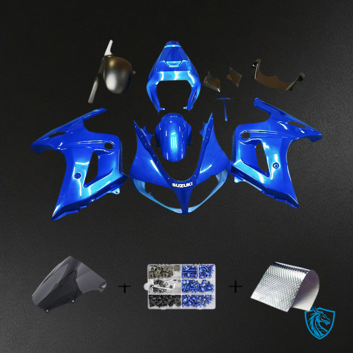 Suzuki SV650 (2003-2013) Blue & Black Injection Fairing Kit | ABS Bodywork