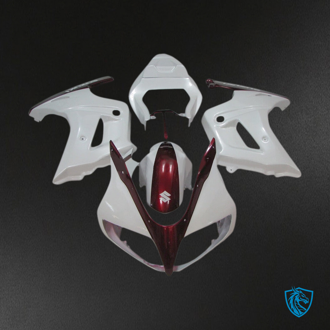 Suzuki SV650 (2003-2013) White & Red Injection - Custom ABS Fairing Kit
