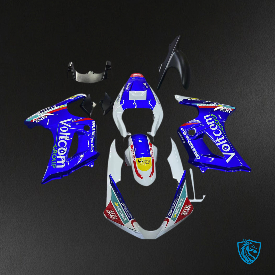 Suzuki SV650 (2003-2013) Gloss Blue, White & Black Injection Fairing Kit | ABS Bodywork
