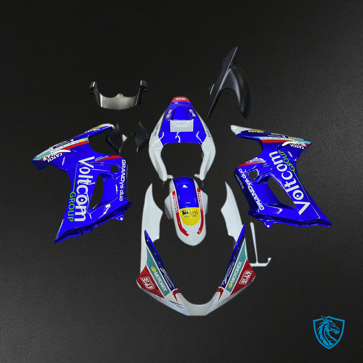 Suzuki SV650 (2003-2013) Gloss Blue, White & Black Injection Fairing Kit | ABS Bodywork