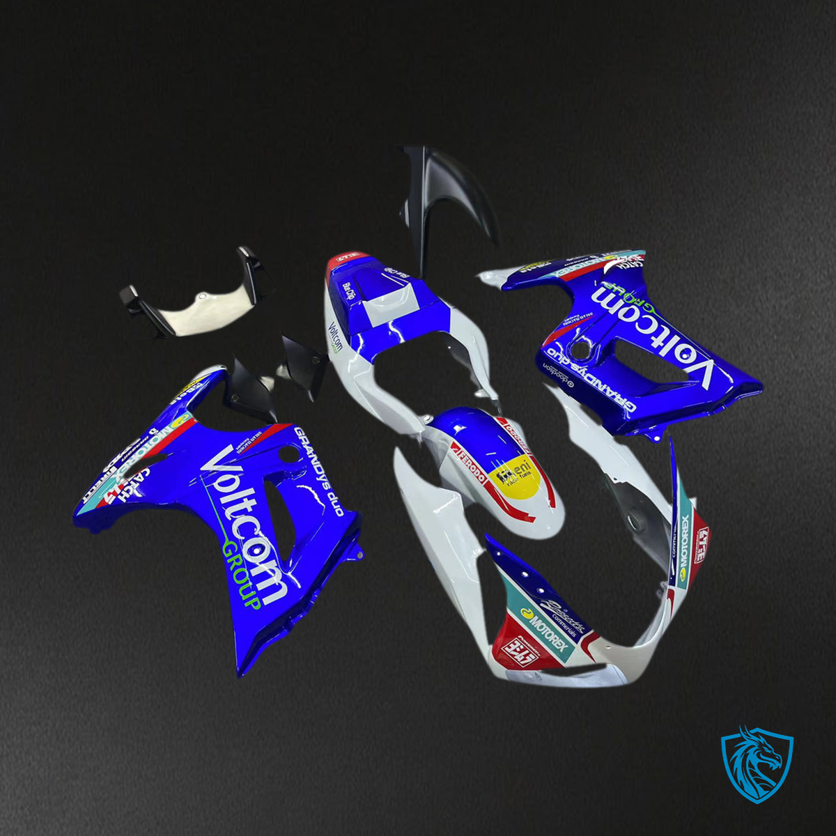 Suzuki SV650 (2003-2013) Gloss Blue, White & Black Injection Fairing Kit | ABS Bodywork