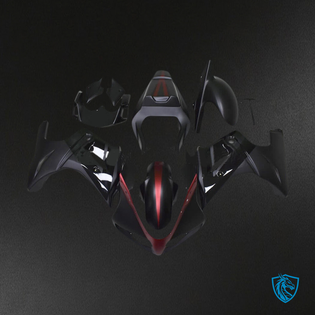 Suzuki SV650 (2003-2013) Black & Red Injection - Custom ABS Fairing Kit