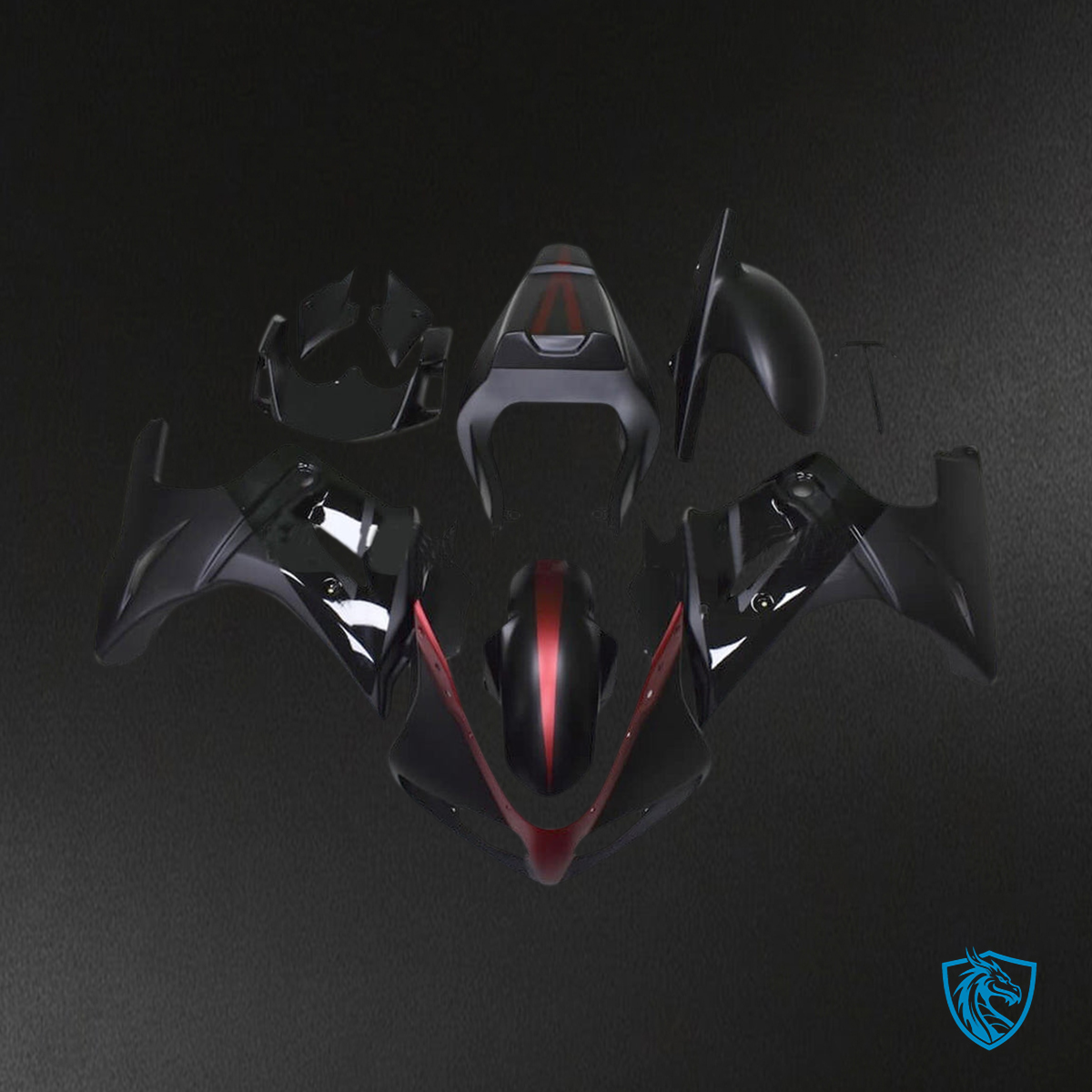 Suzuki SV650 (2003-2013) Black & Red Injection - Custom ABS Fairing Kit