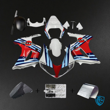 Suzuki SV650 (2003-2013) White, Red & Light Blue Injection - Replacement Motorcycle Fairings Kit