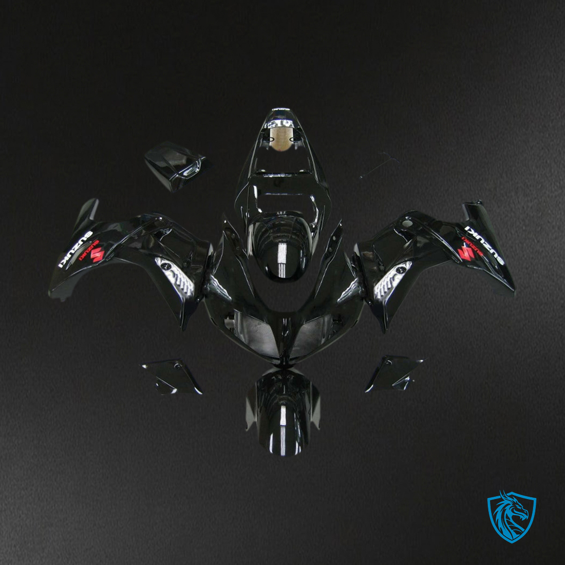 Suzuki SV650 (2003-2013) Black & Red - Custom ABS Fairing Kit