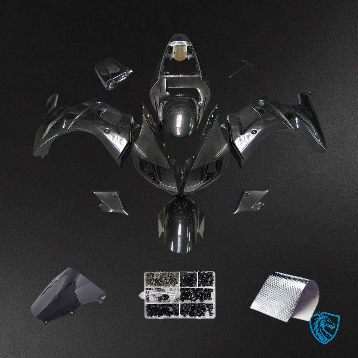 Suzuki SV650 (2003-2013) Gloss Black Injection - Replacement Motorcycle Fairings Kit