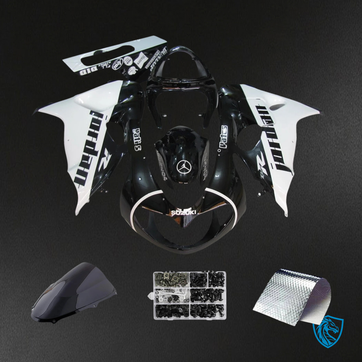 Suzuki TL1000R (1998-2003) Black and White - Fairing Kit