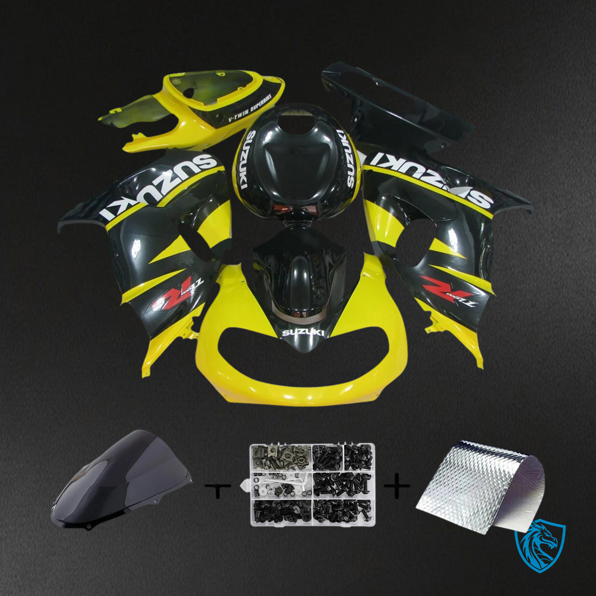Suzuki TL1000R (1998-2003) Black & Yellow - Fairing Kit
