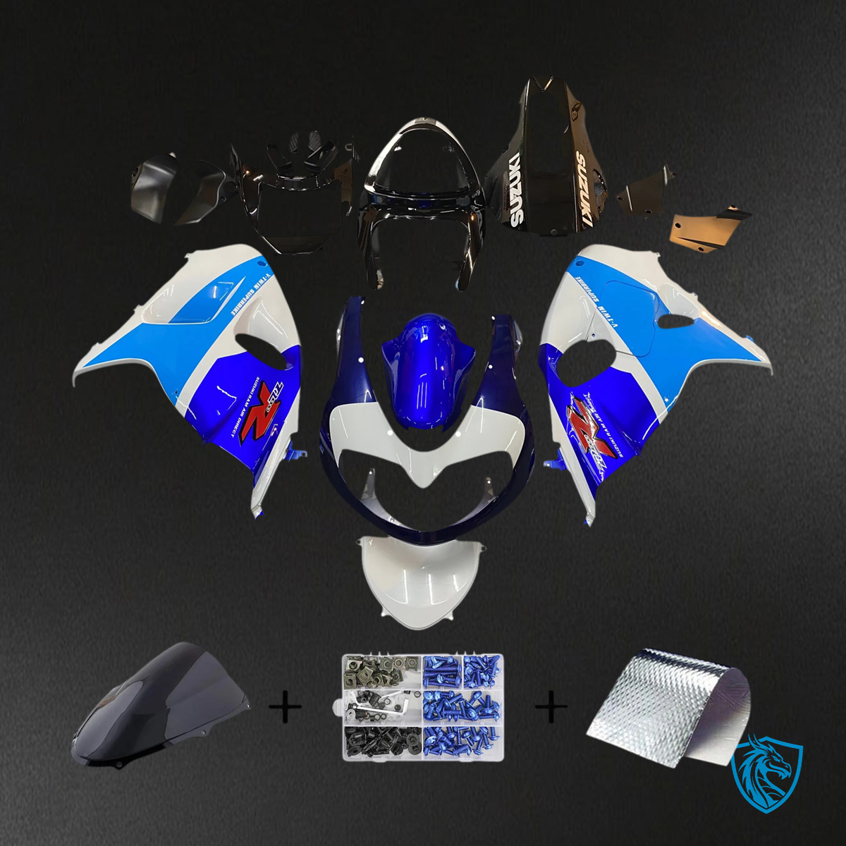 Suzuki TL1000R (1998-2003) Blue & White Style 5 - Fairing Kit