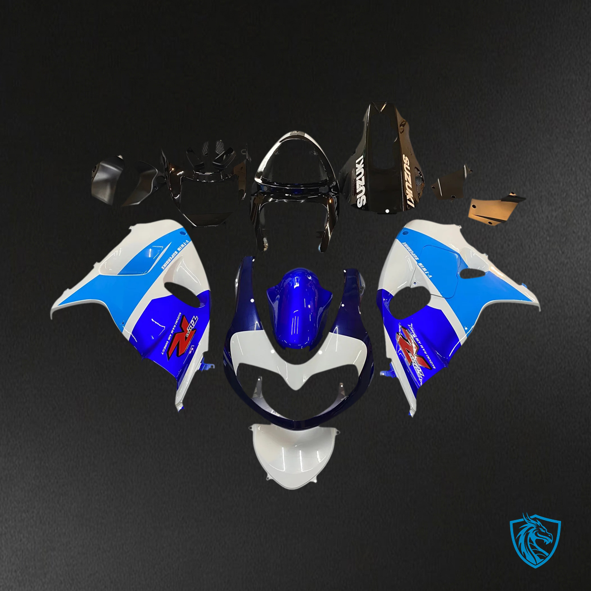 Suzuki TL1000R (1998-2003) Blue & White Style 5 - Fairing Kit