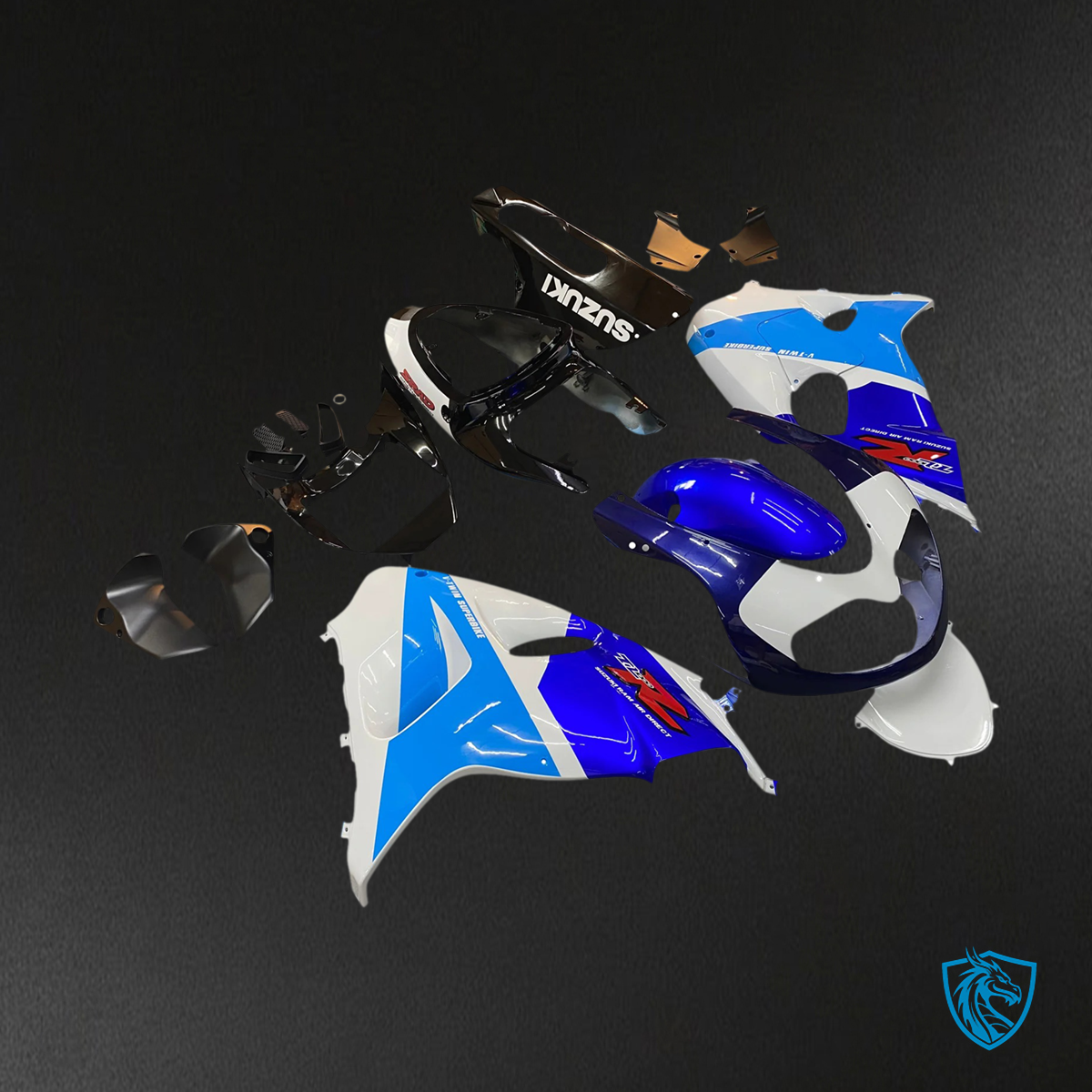 Suzuki TL1000R (1998-2003) Blue & White Style 5 - Fairing Kit