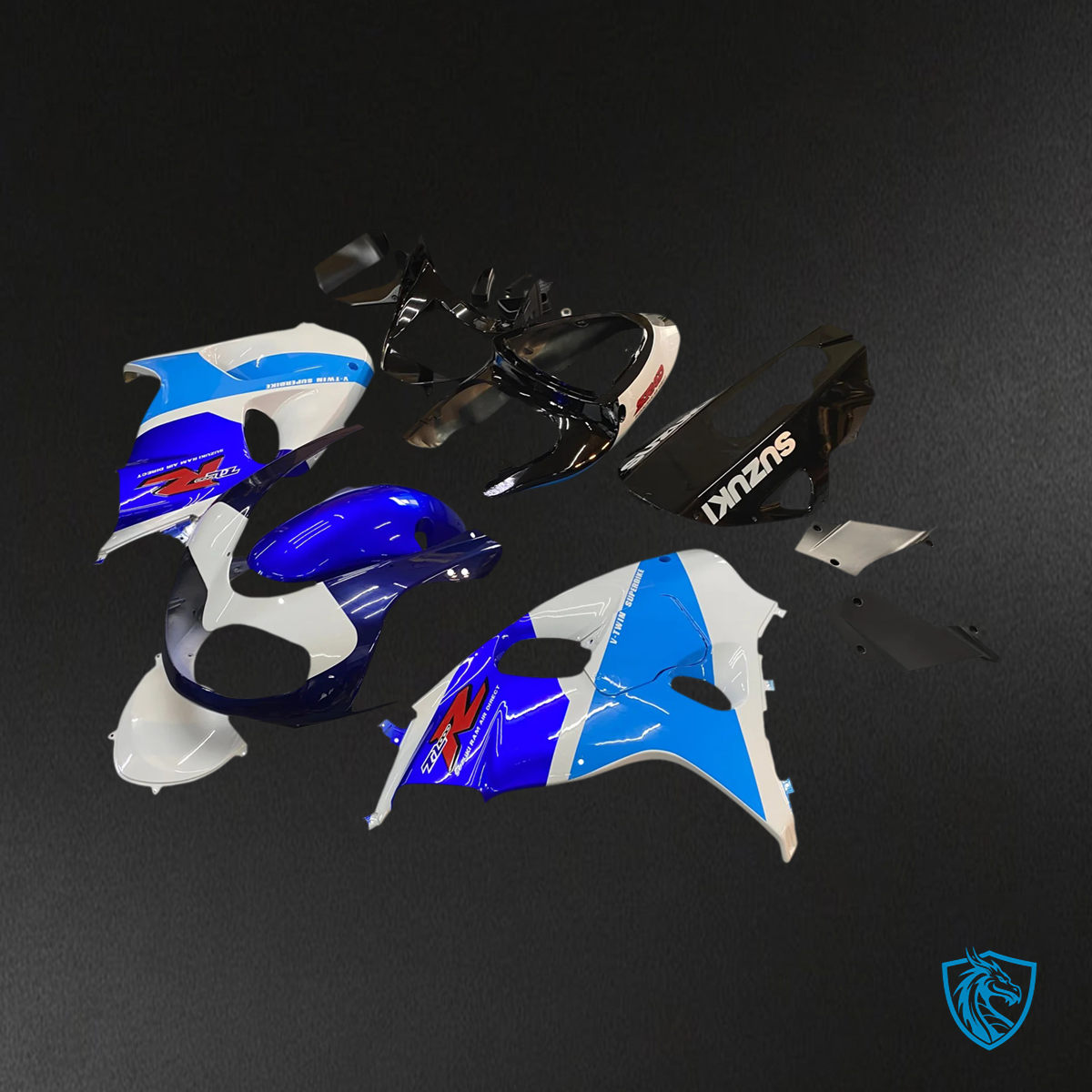 Suzuki TL1000R (1998-2003) Blue & White Style 5 - Fairing Kit