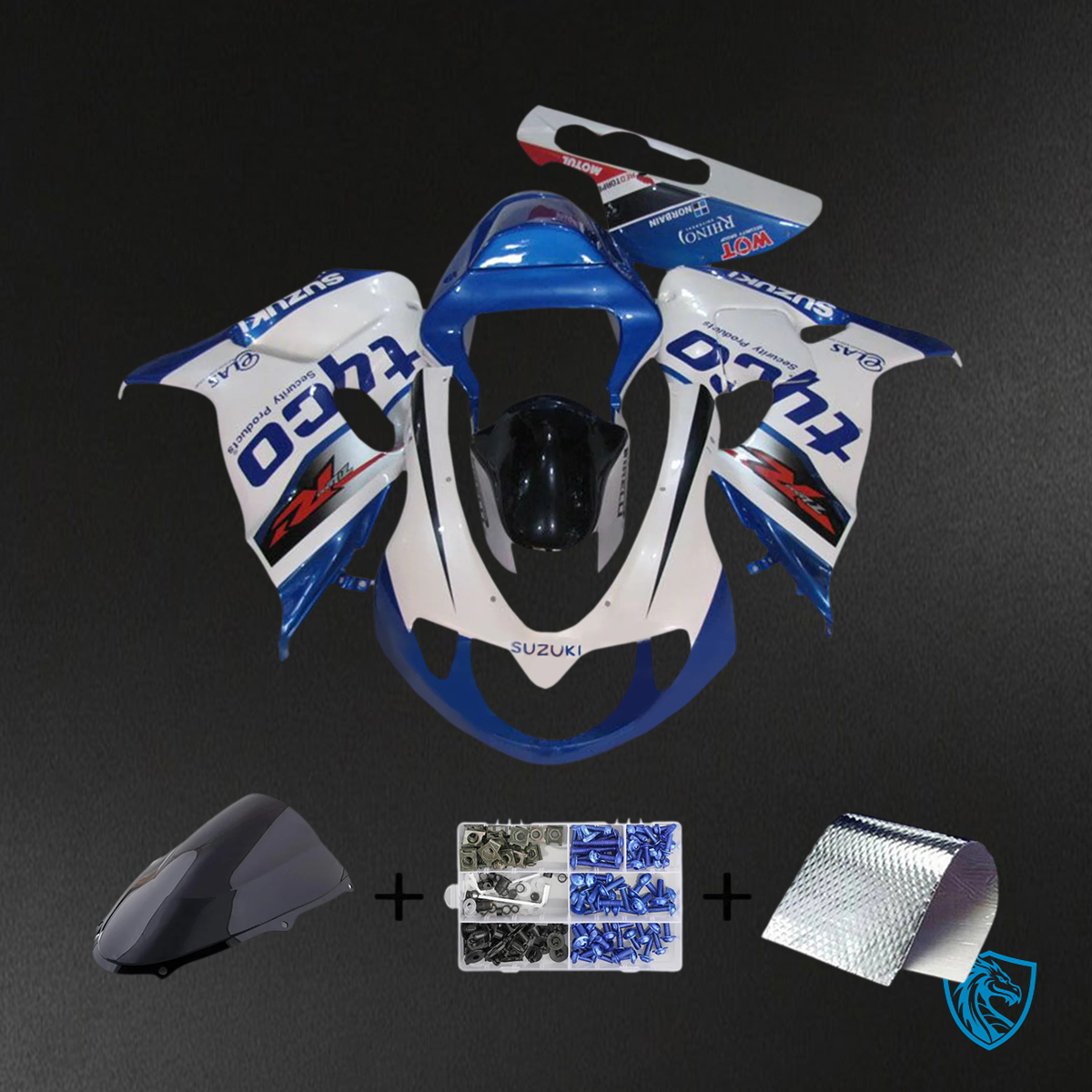 Suzuki TL1000R (1998-2003) Blue & White Style 7 - Fairing Kit