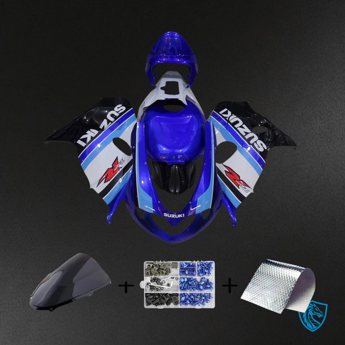 Suzuki TL1000R (1998-2003) Blue & White Style 8 - Fairing Kit