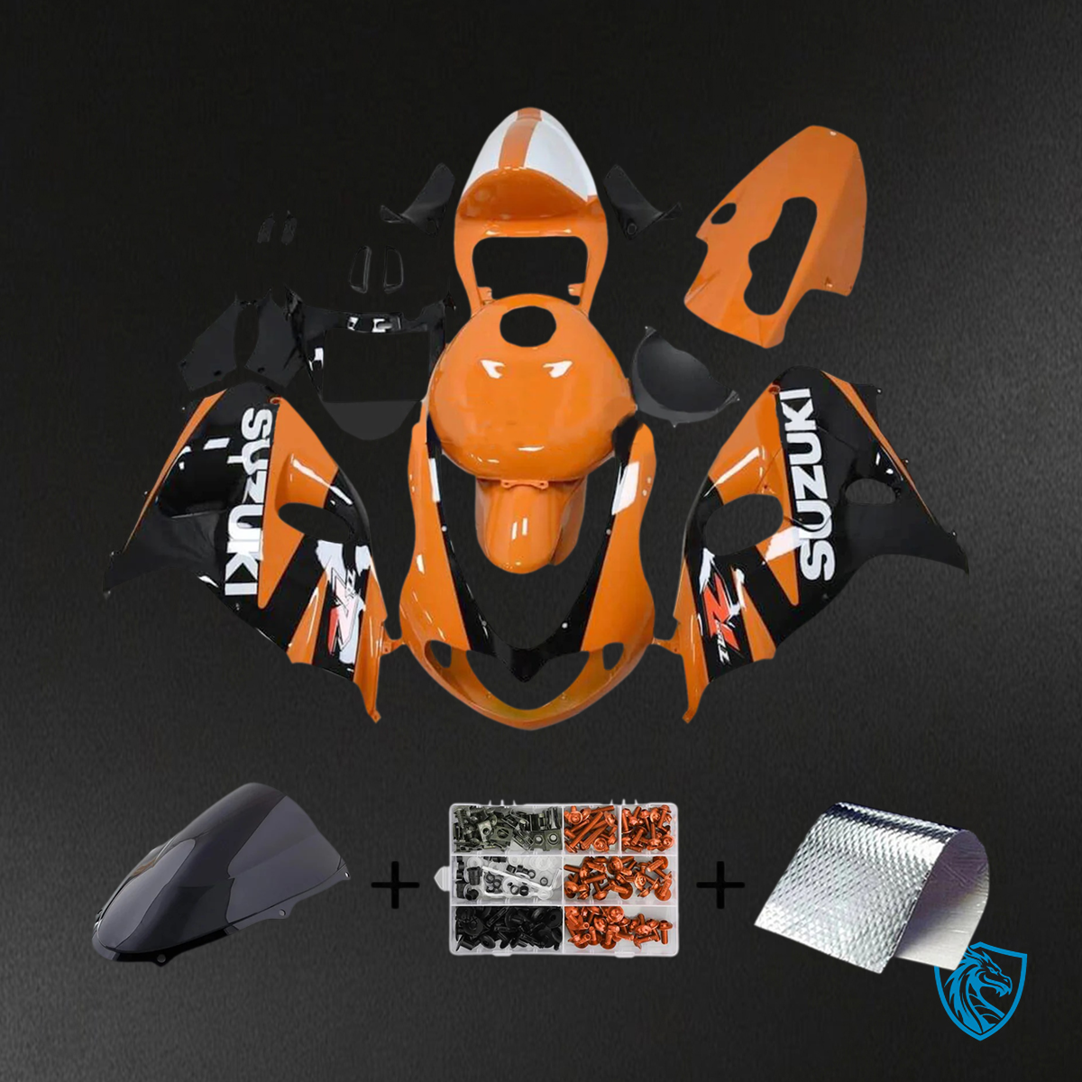 Suzuki TL1000R (1998-2003) Orange & Black - Fairing Kit