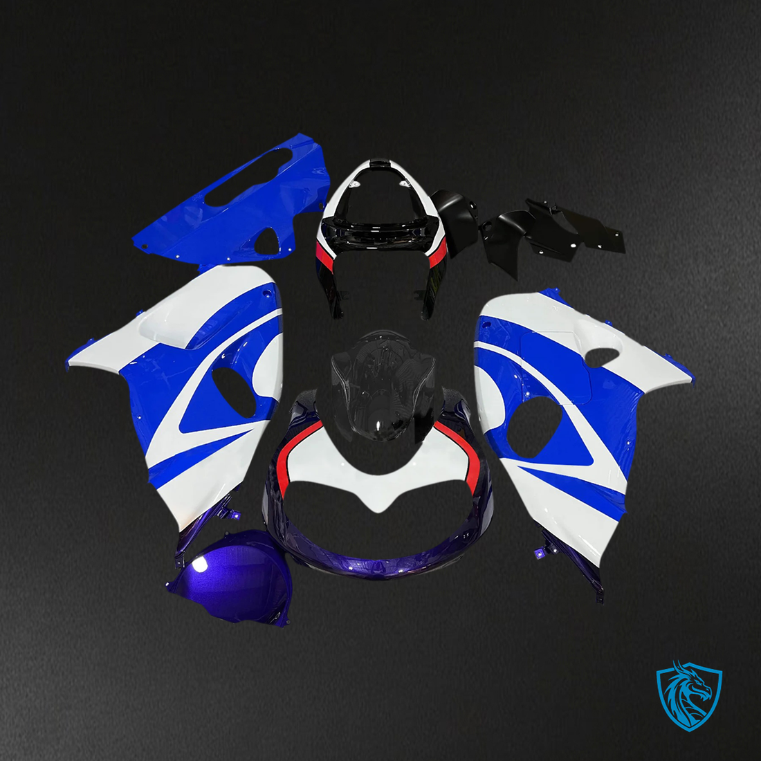 Suzuki TL1000R (1998-2003) White & Blue - Fairing Kit