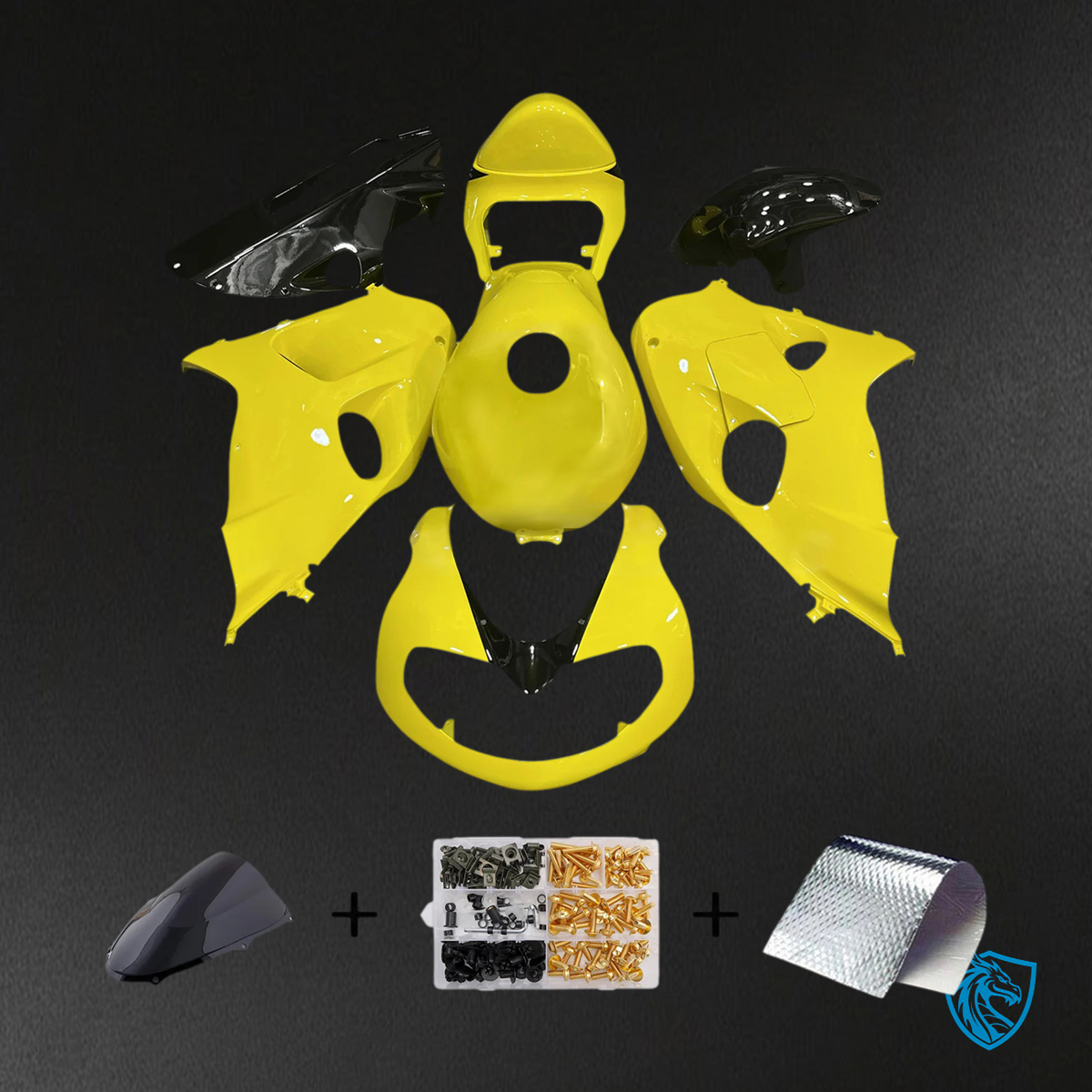 Suzuki TL1000R (1998-2003) Yellow &  Black - Fairing Kit