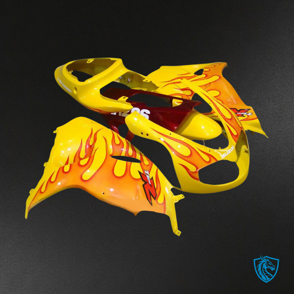 Suzuki TL1000R (1998-2003) Yellow & Red Flame - Fairing Kit