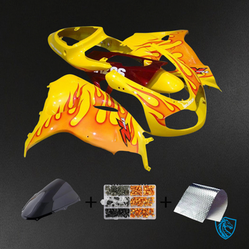 Suzuki TL1000R (1998-2003) Yellow & Red Flame - Fairing Kit