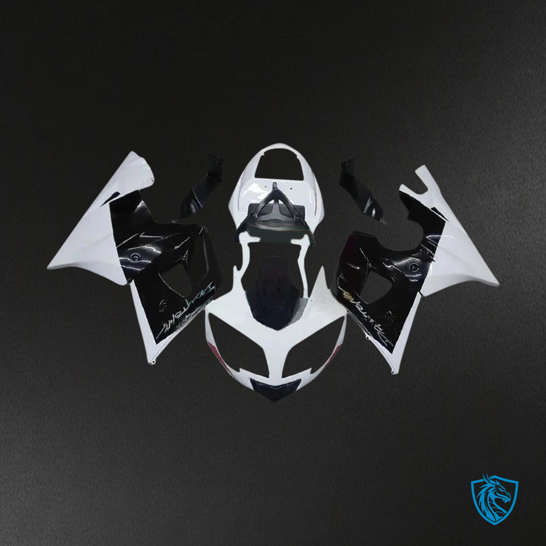 Triumph Daytona 600 650 (2002-2005) Black & White Style 2 Fairing Kit