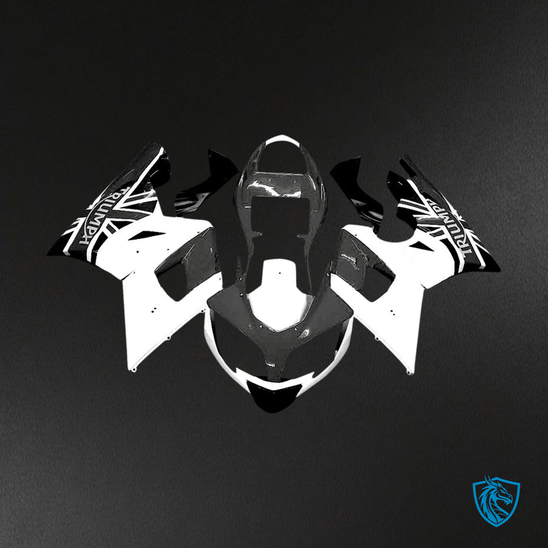 Triumph Daytona 600 650 (2002-2005) Black & White Style4 Fairing Kit