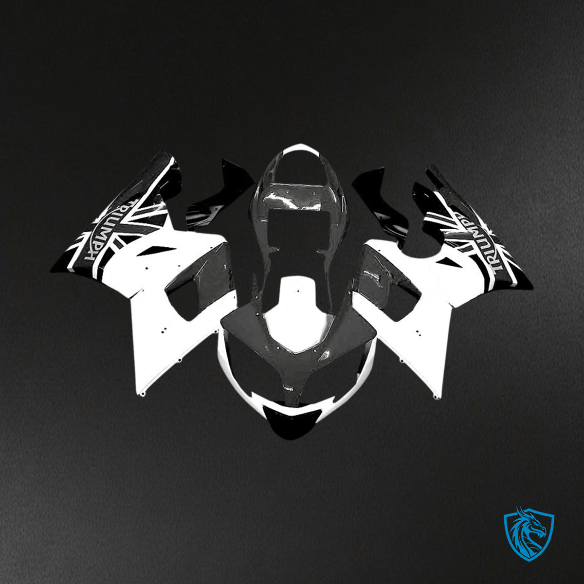 Triumph Daytona 600 650 (2002-2005) Black & White Style4 Fairing Kit