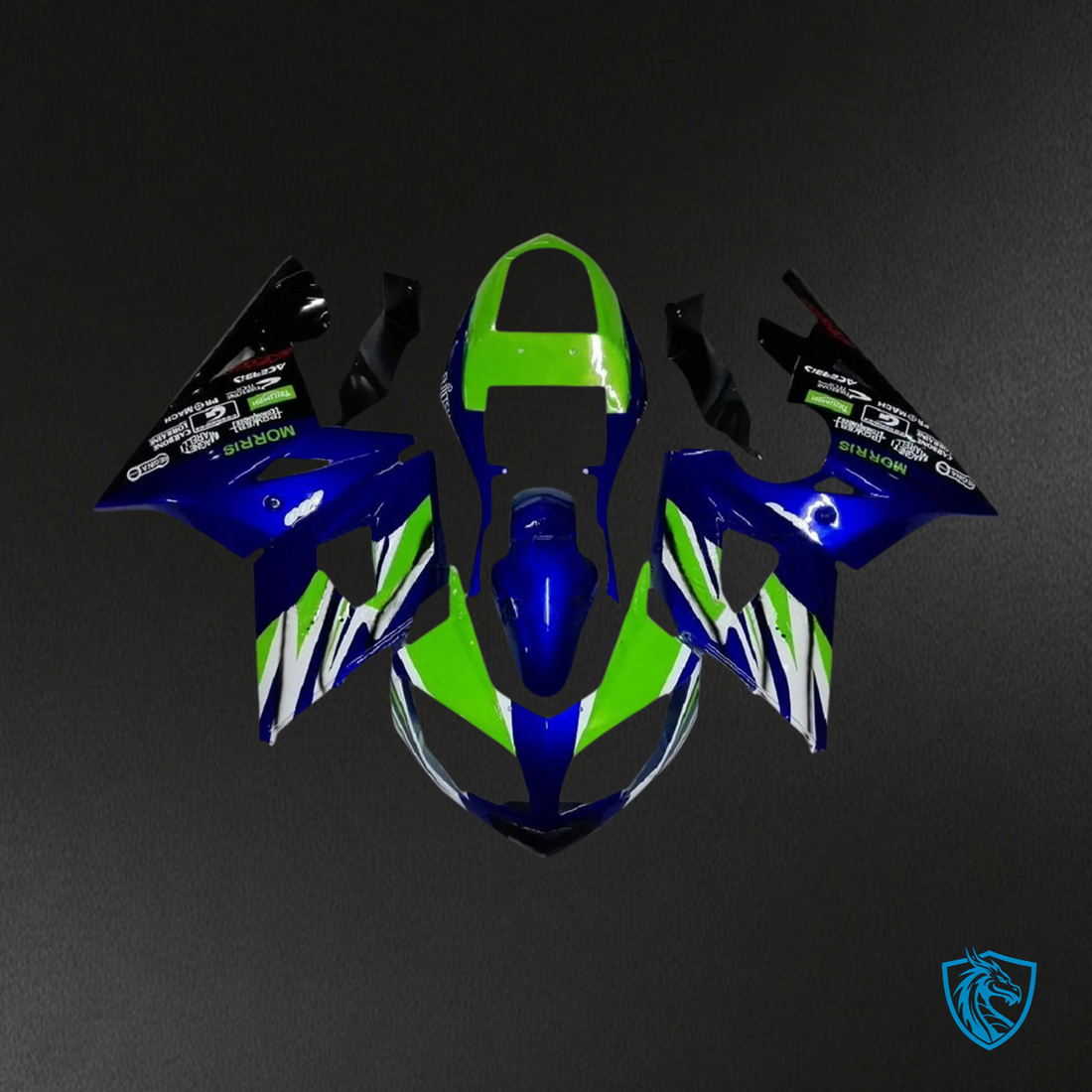 Triumph Daytona 600 650 (2002-2005) Blue & Green - Fairing Kit