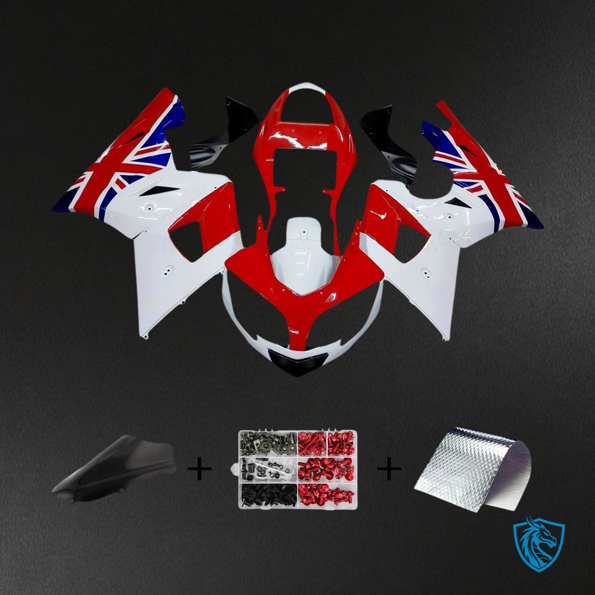 Triumph Daytona 600 650 (2002-2005) England Flag - Fairing Kit
