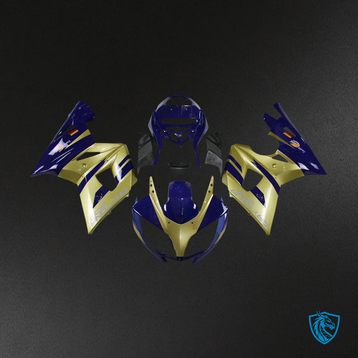 Triumph Daytona 600 650 (2002-2005) Gold & Blue Fairing Kit