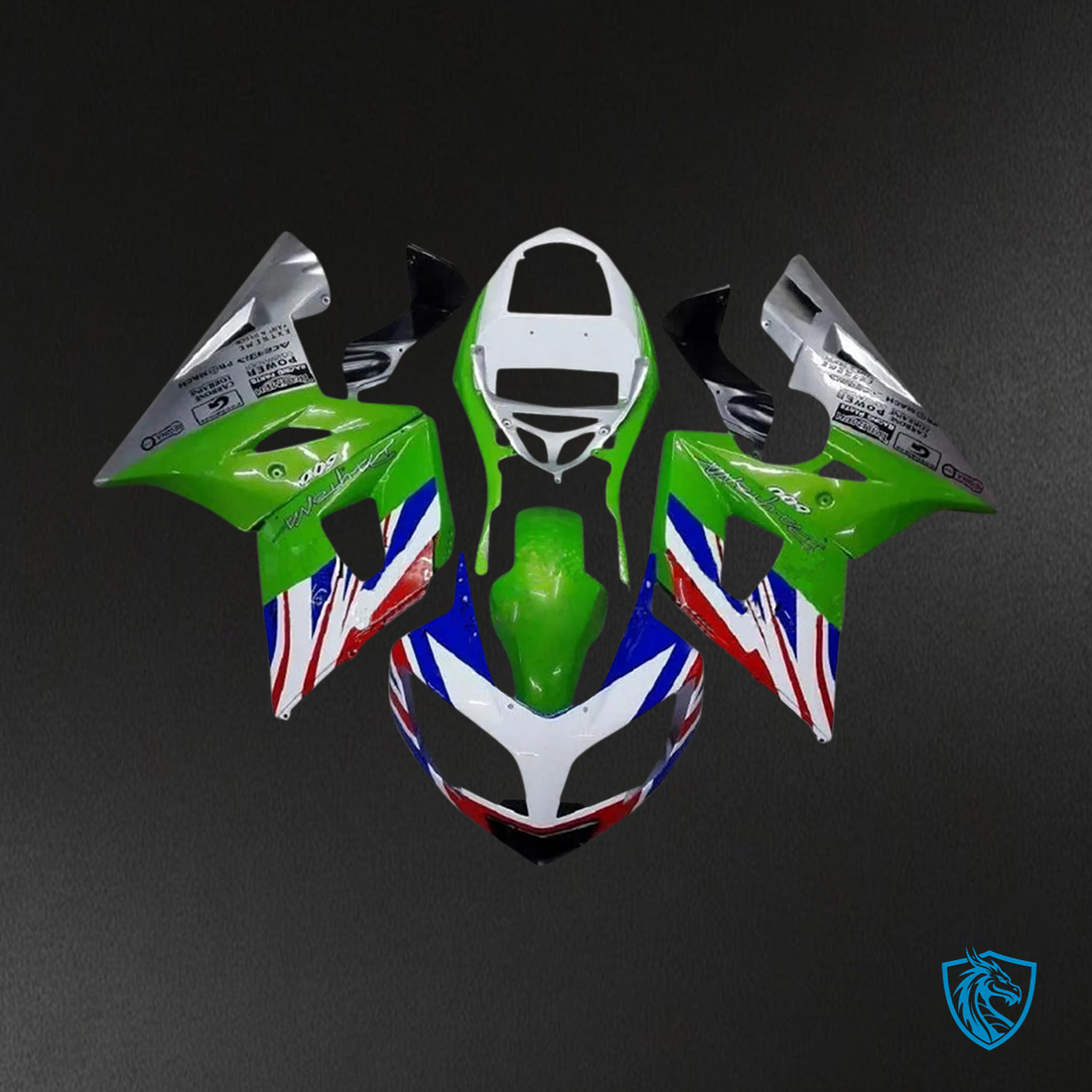 Triumph Daytona 600 650 (2002-2005) Green with Flag - Fairing Kit