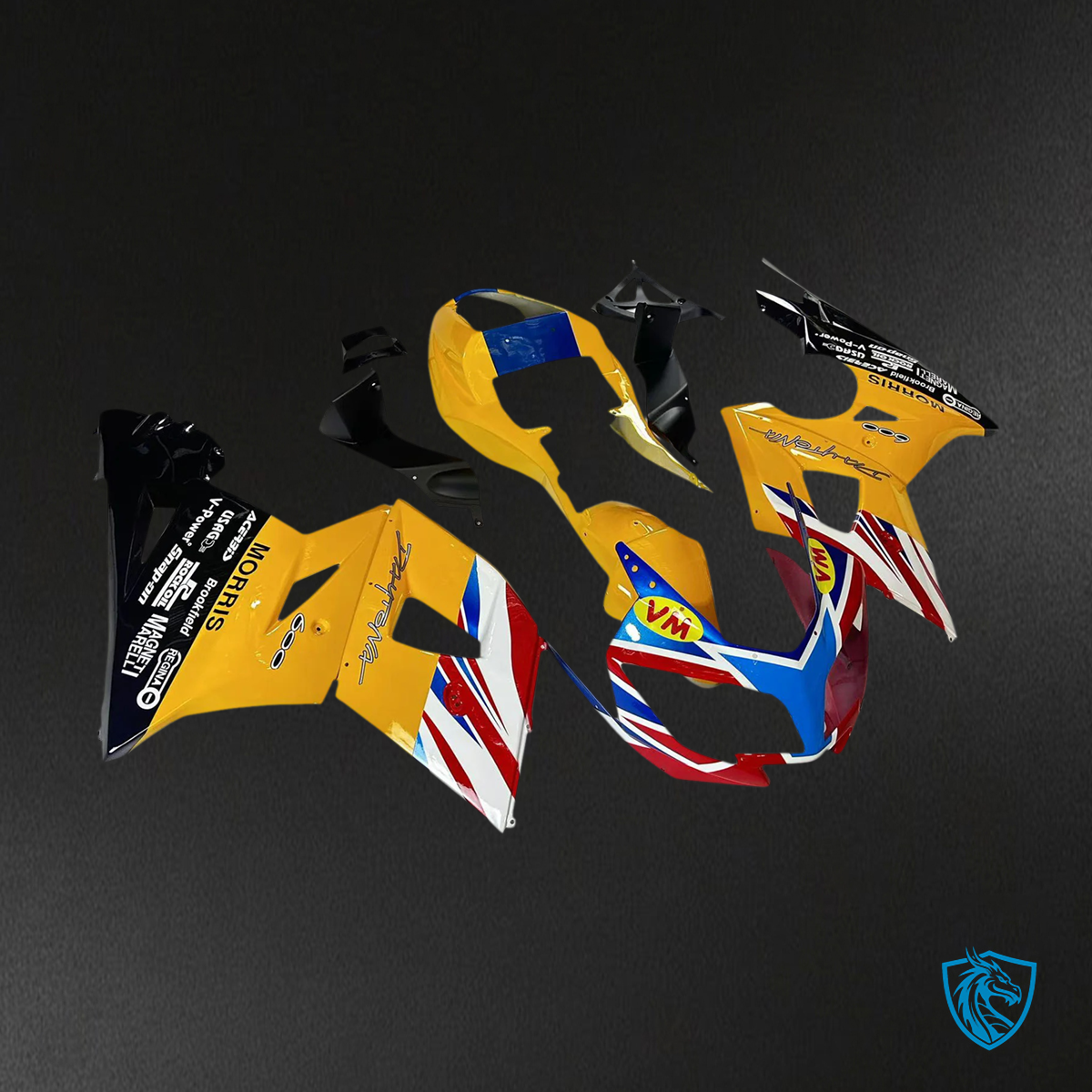 Triumph Daytona 600 650 (2002-2005) Yellow with Flag - Fairing Kit