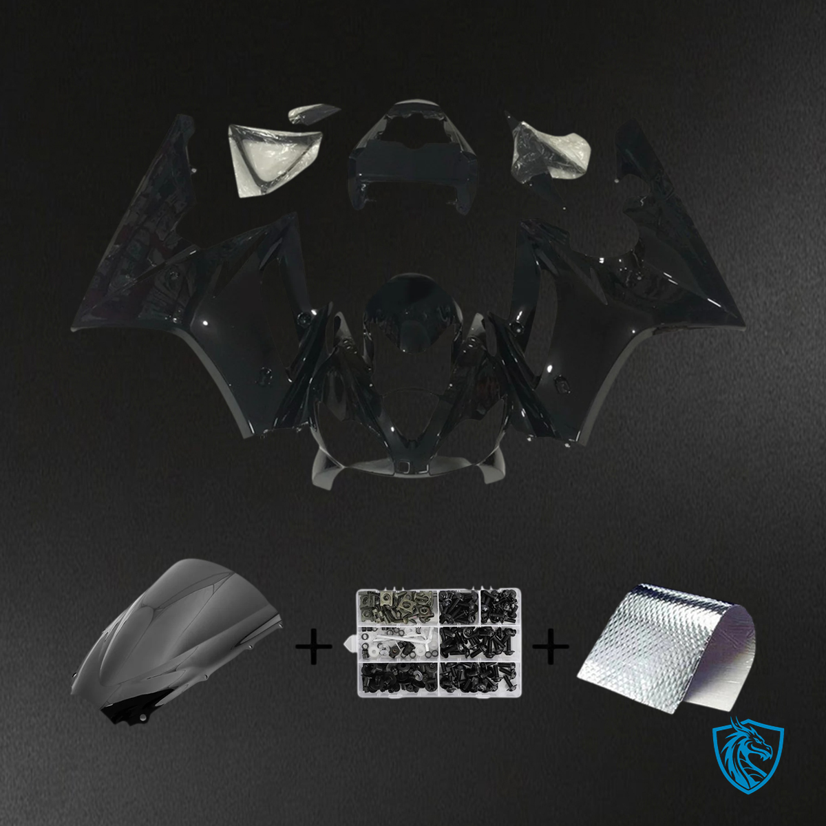 Triumph Daytona 675 (2006-2008) Black Style2 - Fairing Kit