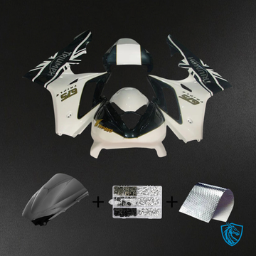 Triumph Daytona 675 (2006-2008) Black & White Style 1 - Fairing Kit