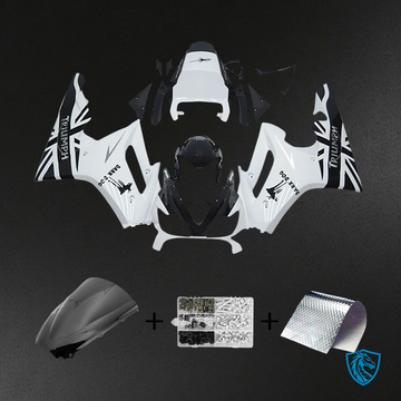 Triumph Daytona 675 (2006-2008) Black & White Style 2 - Fairing Kit