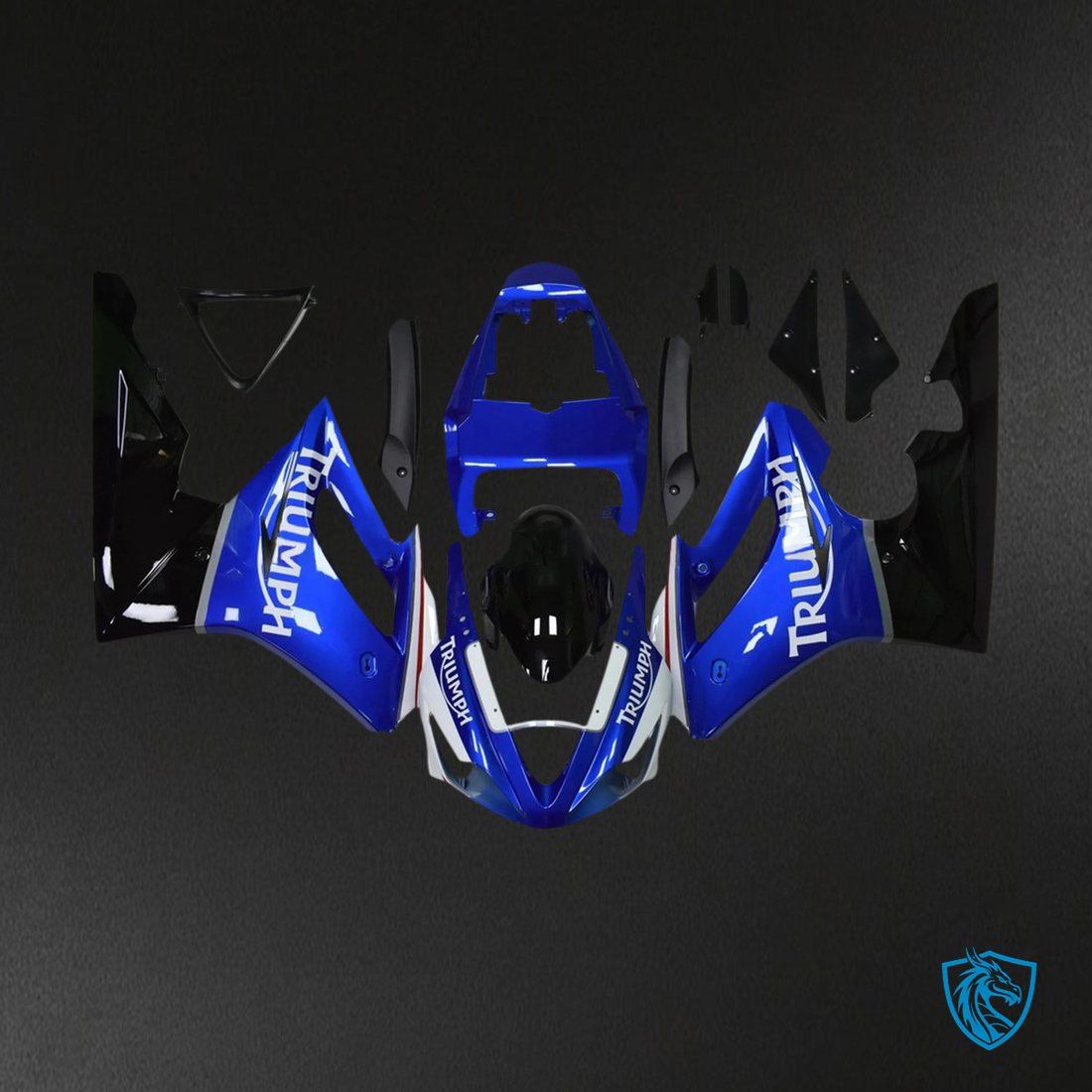 Triumph Daytona 675 (2006-2008) Black & Blue - Fairing Kit