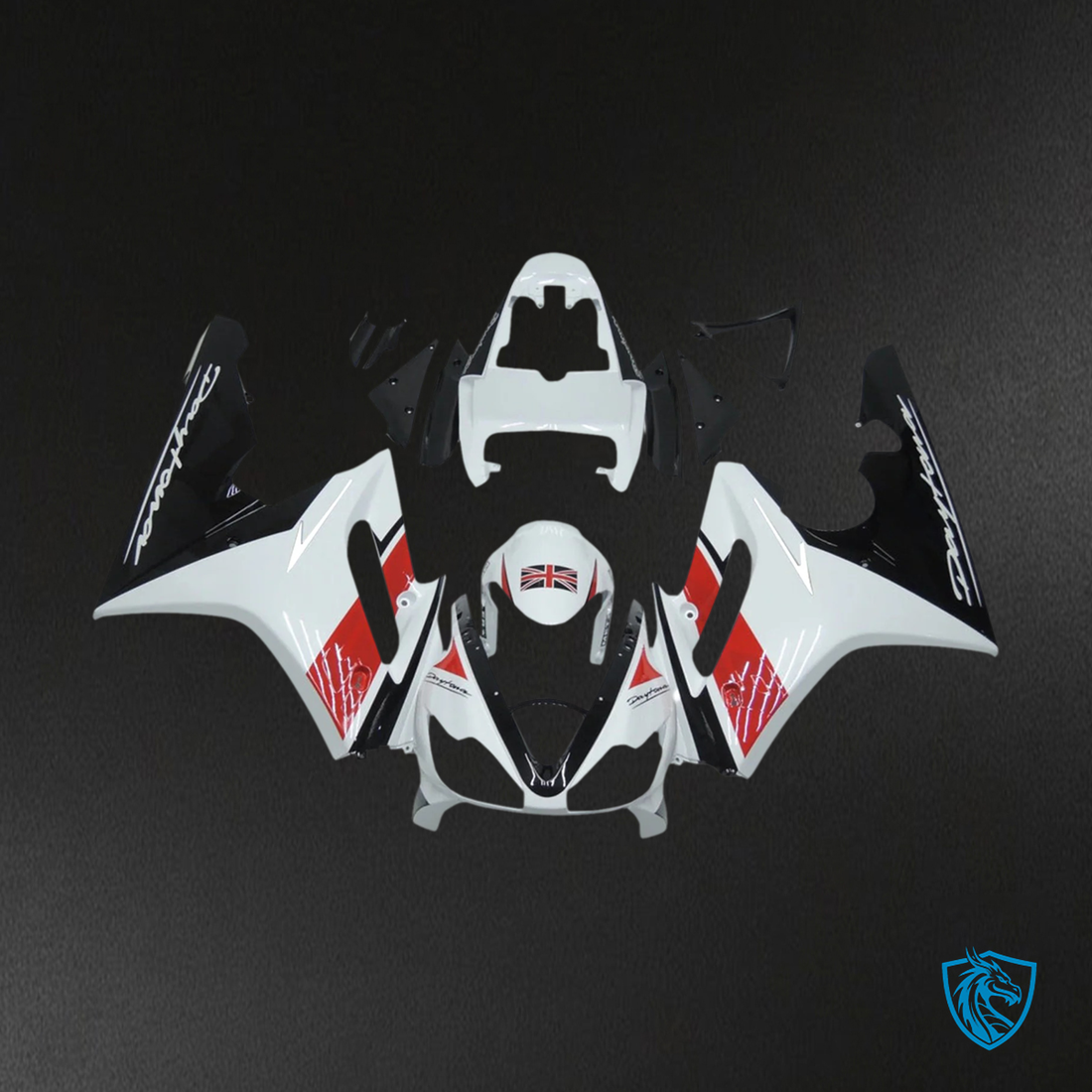 Triumph Daytona 675 (2006-2008) Black & White Style3 - Fairing Kit