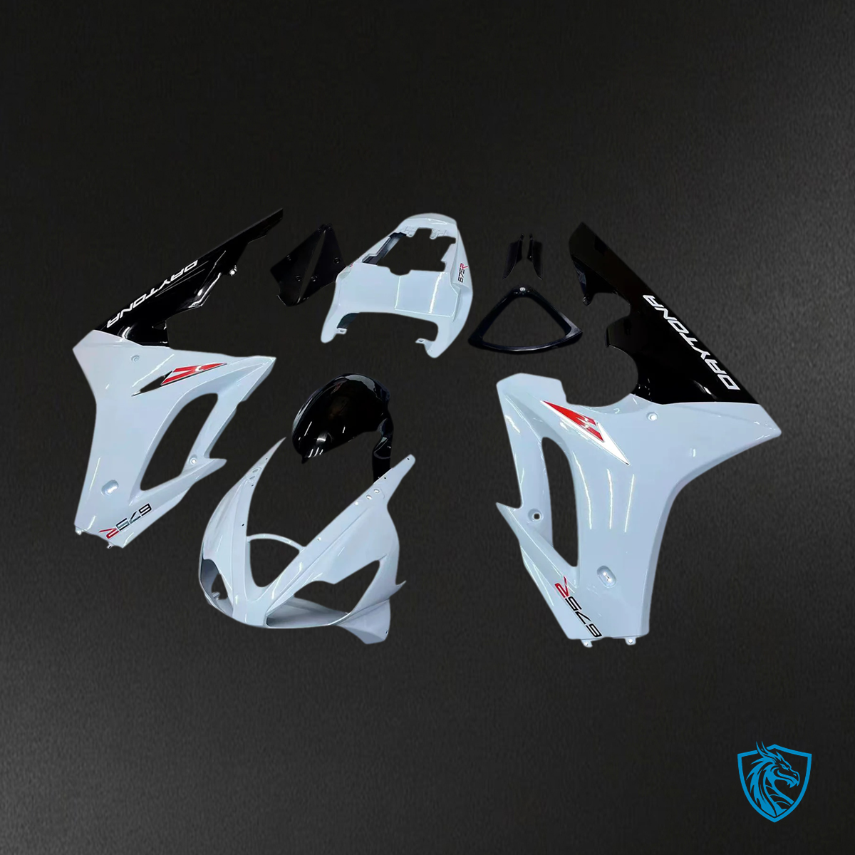 Triumph Daytona 675 (2006-2008) Black & White Style4 - Fairing Kit