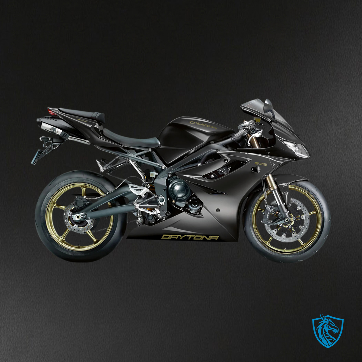 Triumph Daytona 675 (2006-2008) Black with Logo - Fairing Kit
