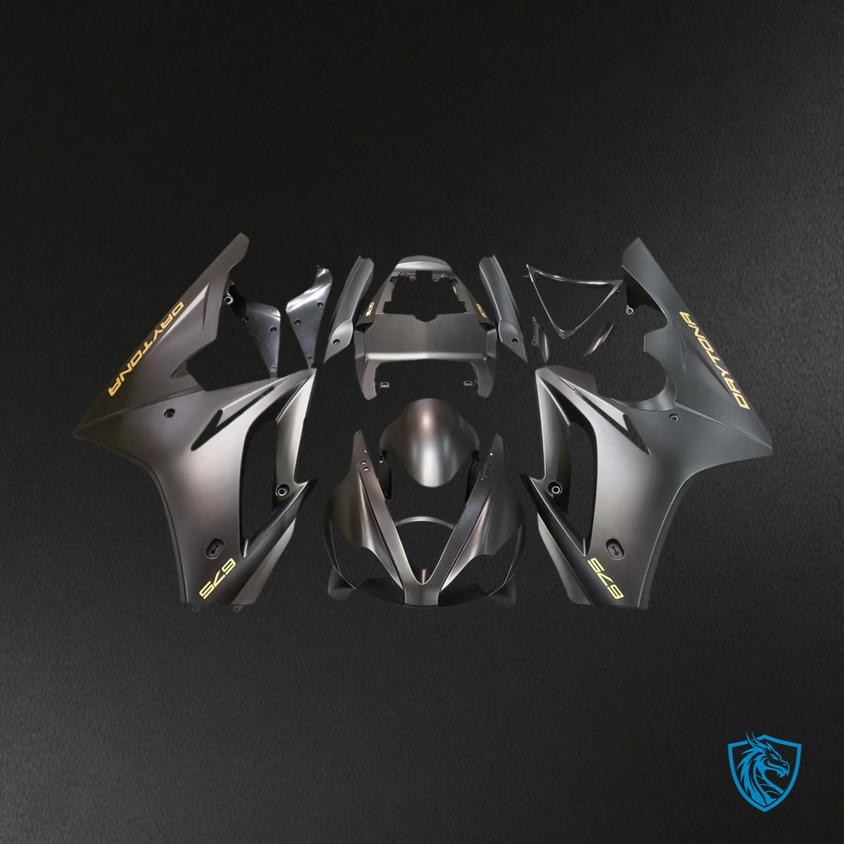 Triumph Daytona 675 (2006-2008) Black with Logo - Fairing Kit