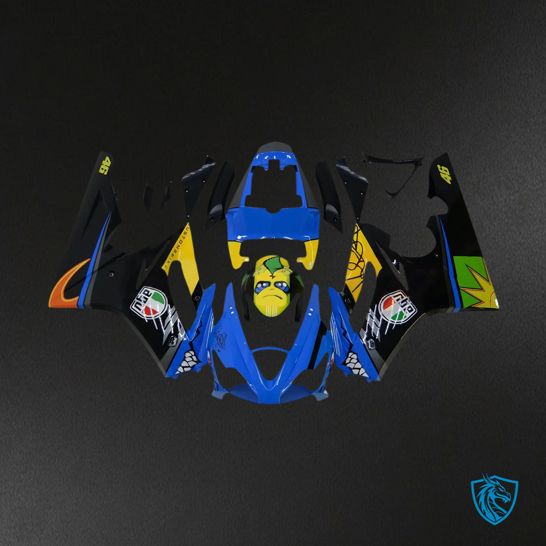 Triumph Daytona 675 (2006-2008) Blue & Yellow Monster - Fairing Kit