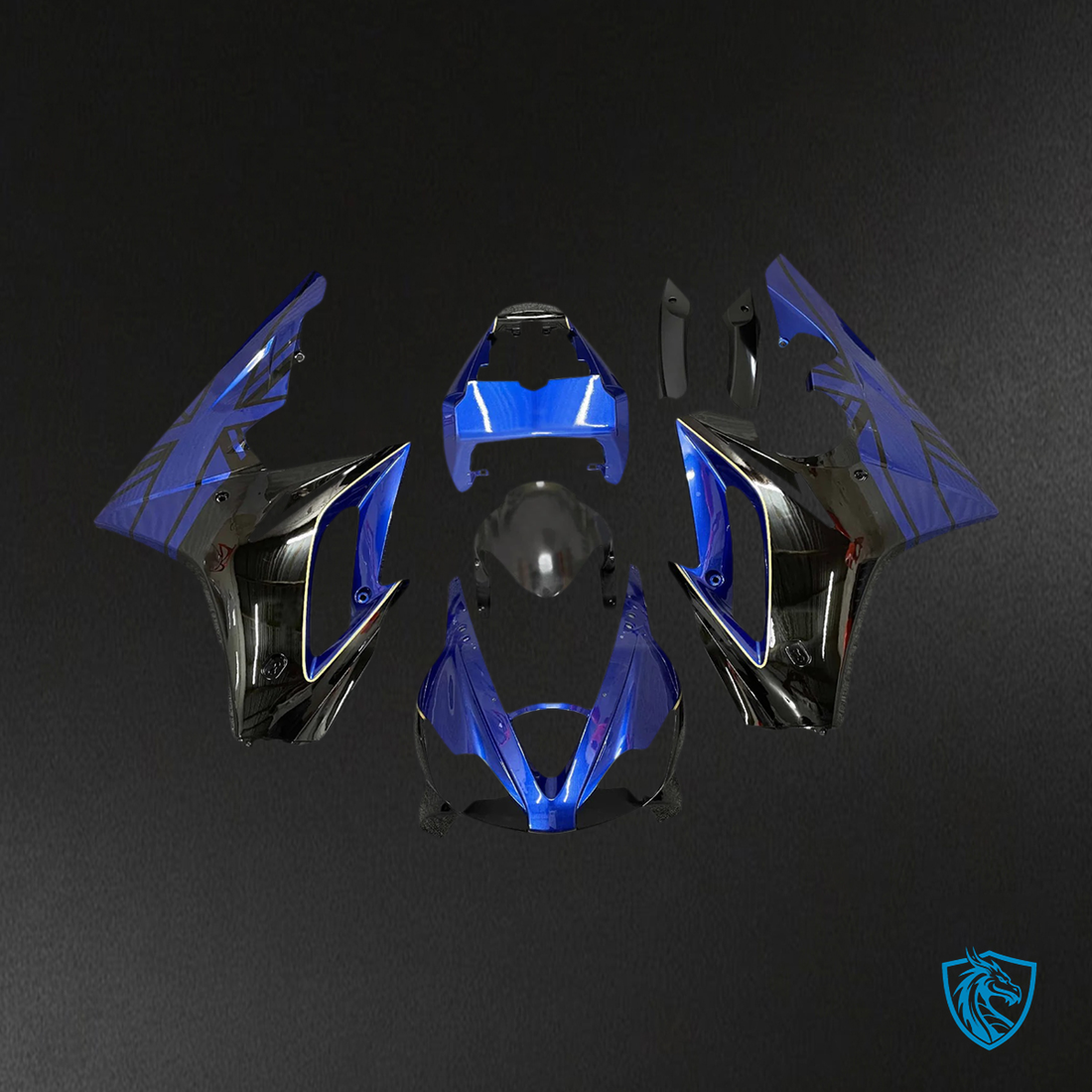 Triumph Daytona 675 (2006-2008) Black & Blue - Fairing Kit
