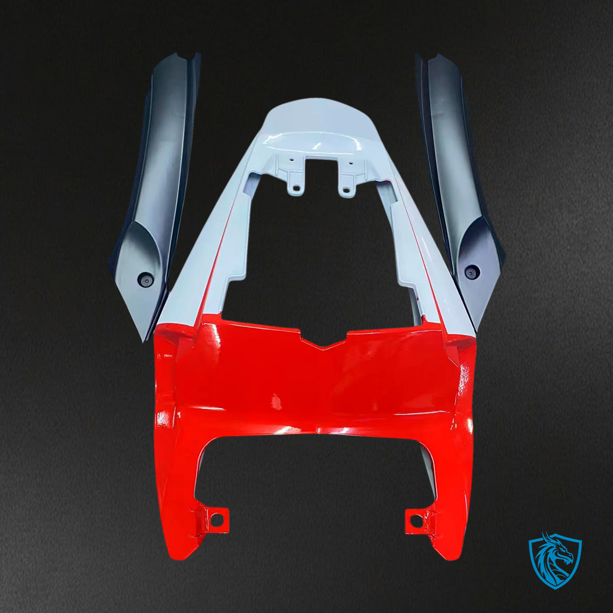 Triumph Daytona 675 (2006-2008) Black White & Red - Fairing Kit