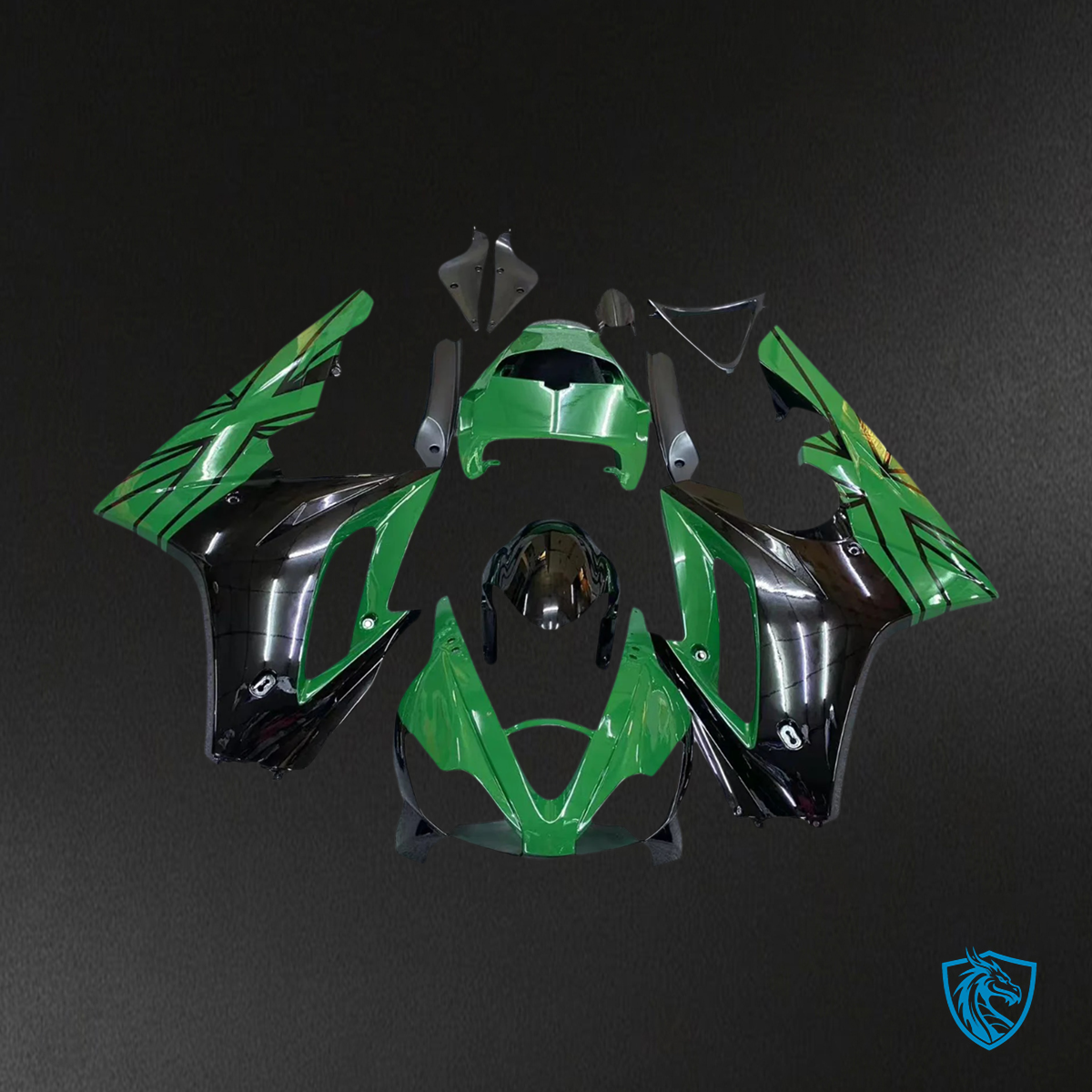 Triumph Daytona 675 (2006-2008) Dark Green Black - Fairing Kit
