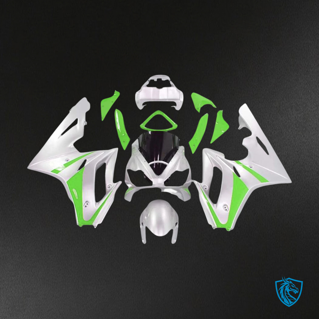 Triumph Daytona 675 (2006-2008) Green & Silver - Fairing Kit