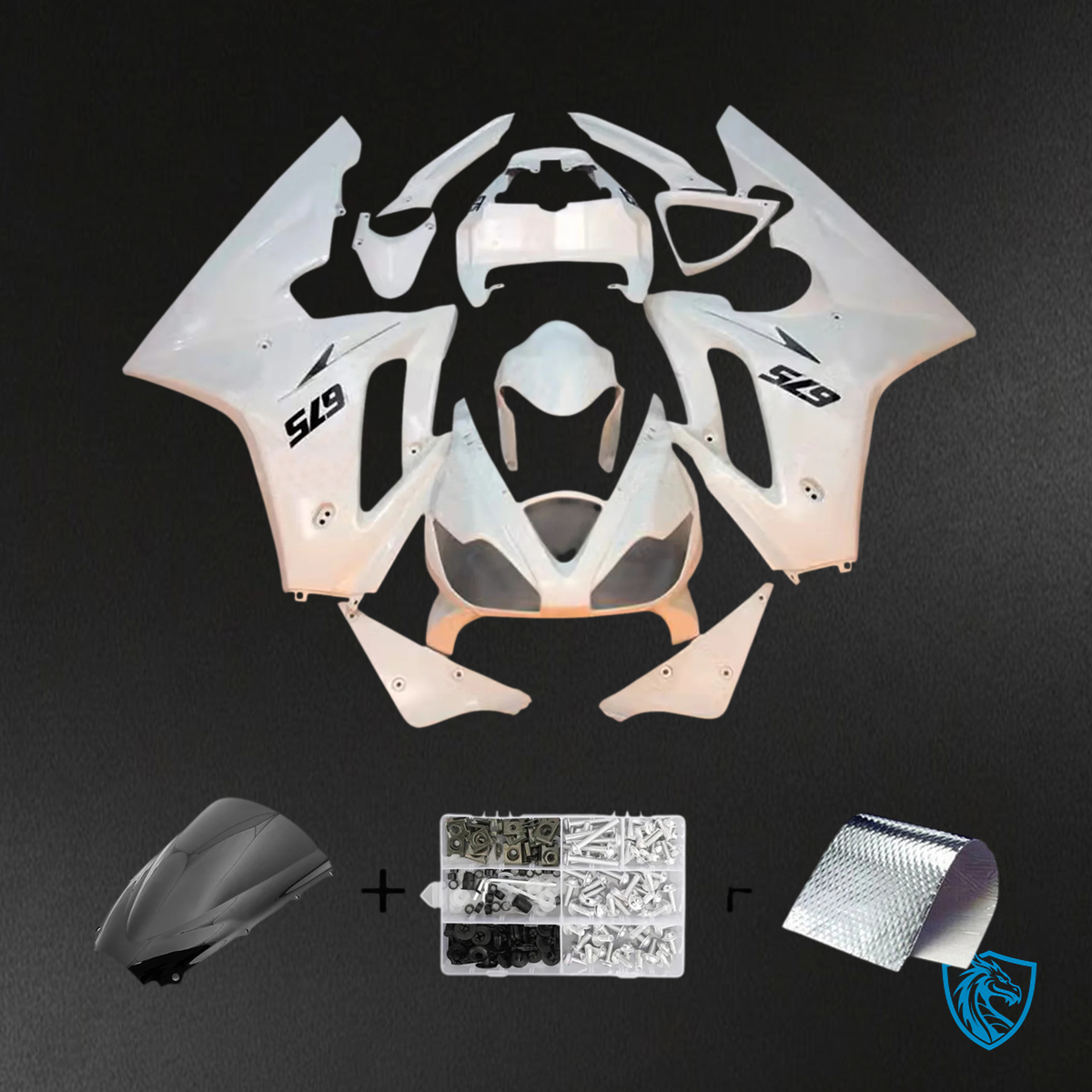 Triumph Daytona 675 (2006-2008) White - Fairing Kit